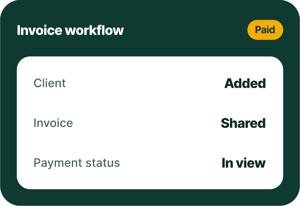 Create, share, and track invoices in one place